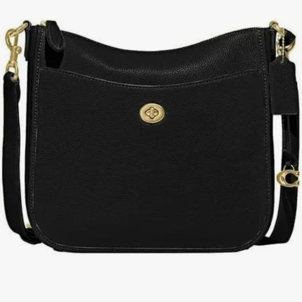 Coach pebbled leather chaise crossbody Bag New - Picture 1 of 10